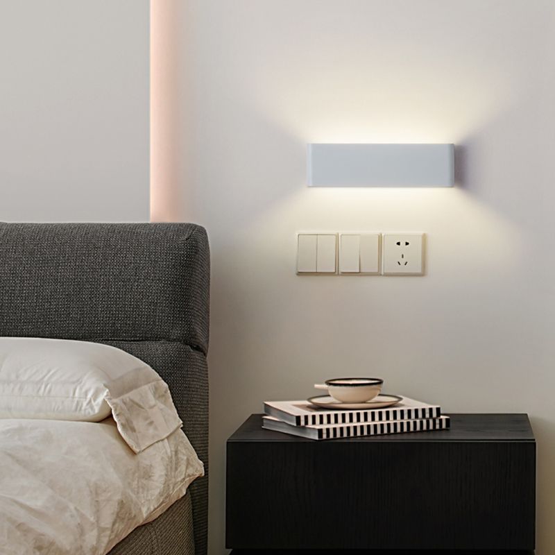 Contemporary Wall Sconce Rectangular Wall Light Fixture with Aluminium