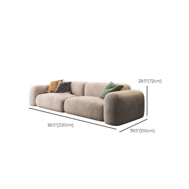 Tropical Settee Living Room Gray Cushions Standard Square Arm Seating