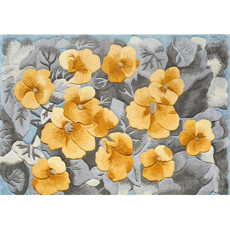 Frans land bloemenprint vloerkleed meerkleurig polypropyleen tapijt antislip achterkant vlekbestendig binnentapijt voor decoratie