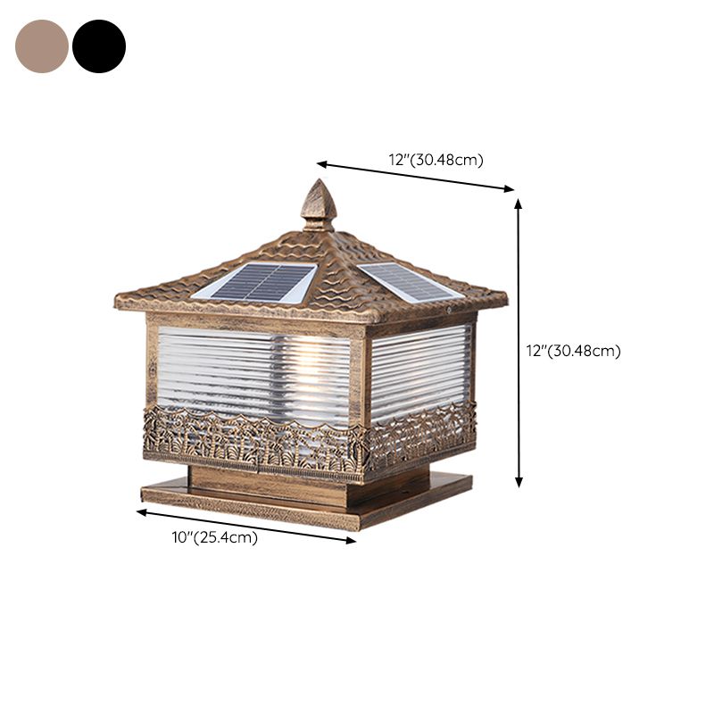 Simple LED Pillar Light Household Solar Lighting Fixture for Garden