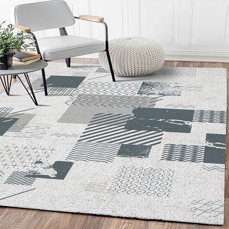 Tapis minimaliste Rapis audacieux Rattein Résumé Polyester Tapis Tacon Resier pour le salon