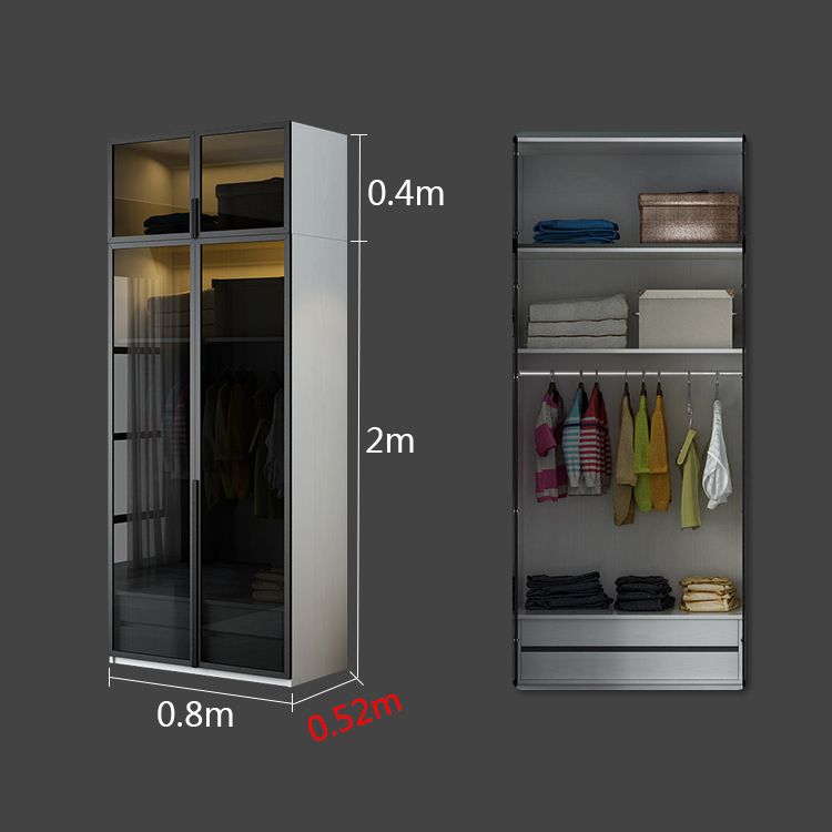 Modern Style Wooden Wardrobe Bedroom Wardrobe Closet with Garment Rod