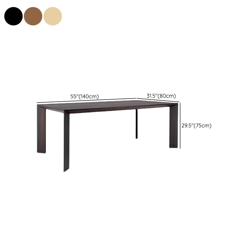 Industrial Dining Room Table Solid Wood Rectangle Dinette Table for Home