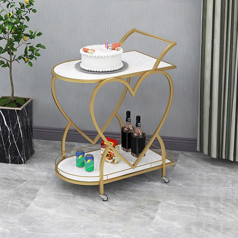 Open Storage Modern Prep Table Home Dining Rolling Prep Table