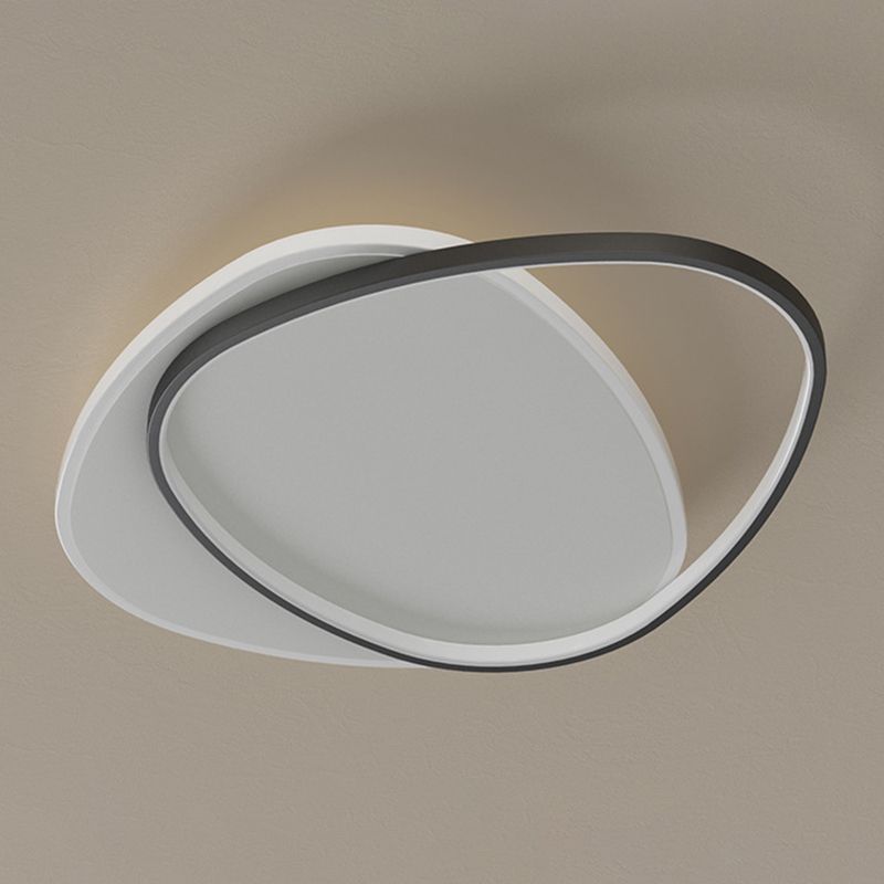 Contemporary Ceiling Lamp Linear LED Flush Mount Light Fixture with Acrylic Shade