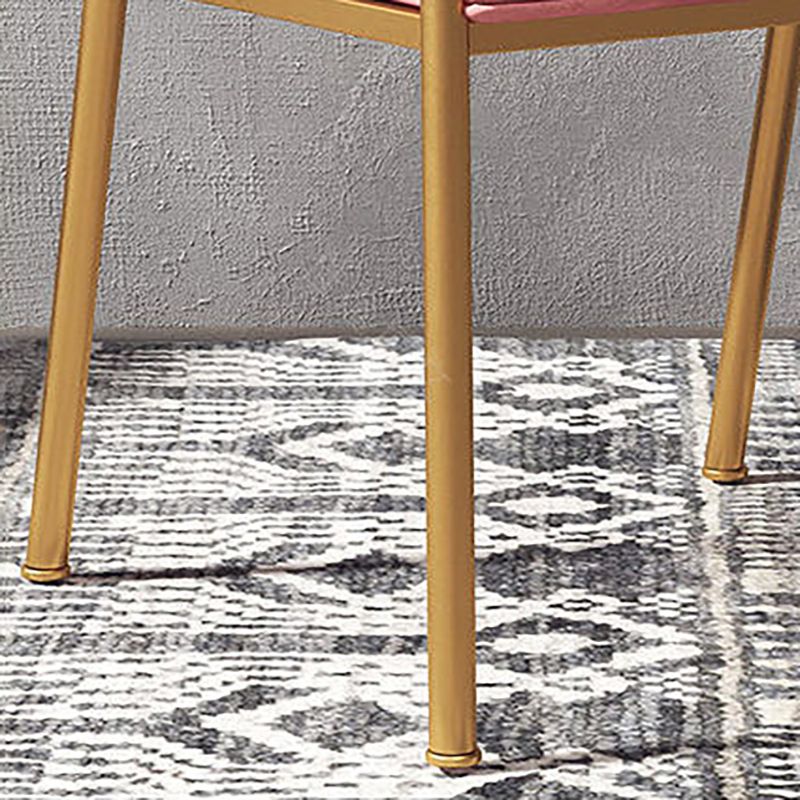 Silla de comedor de terciopelo Glam, sillas laterales de comedor con respaldo abierto para uso en restaurantes