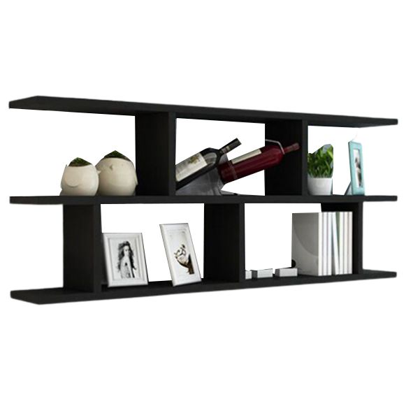 Scandinavian Floating Bookcase Wall Mounted Manufactured Wood Bookcase