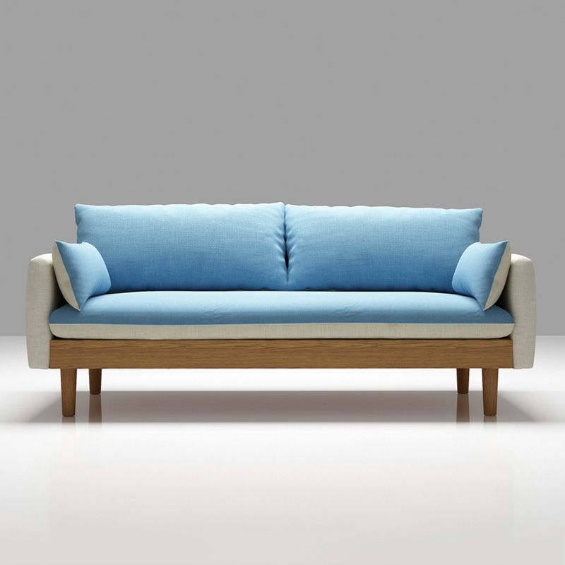 Back sciolto 29,52 "d x 29,92" divano di divano in legno in legno scoperto