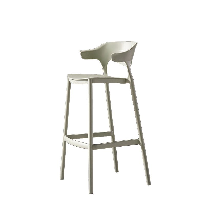 Industrial Low Back Counter Stool Plastic Counter Height Stools for Home Use