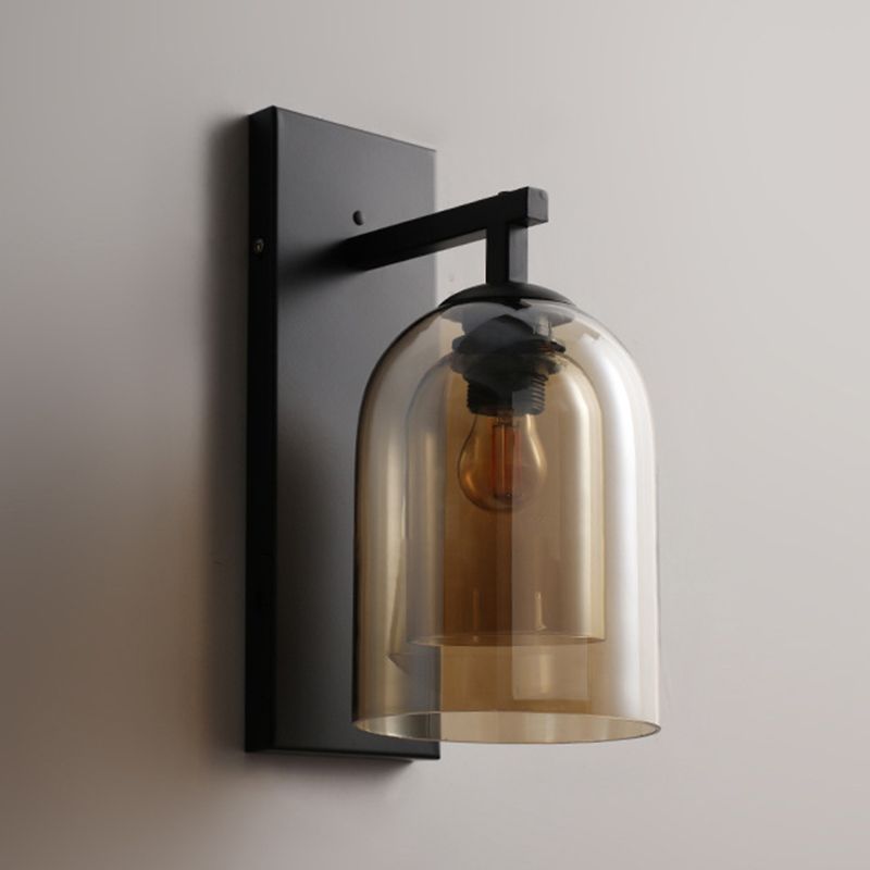 Lampada montata a parete a parete singola con sconde murale di stile industriale per camera da letto