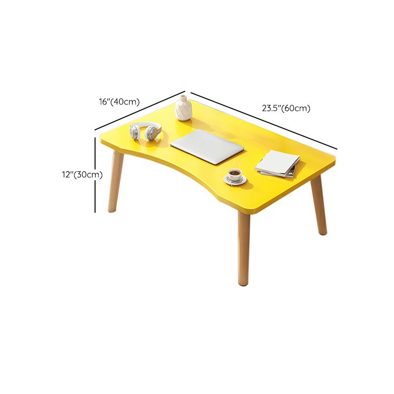 Wood Rectangle Coffee Table 4 Legs Coffee Table with Storage