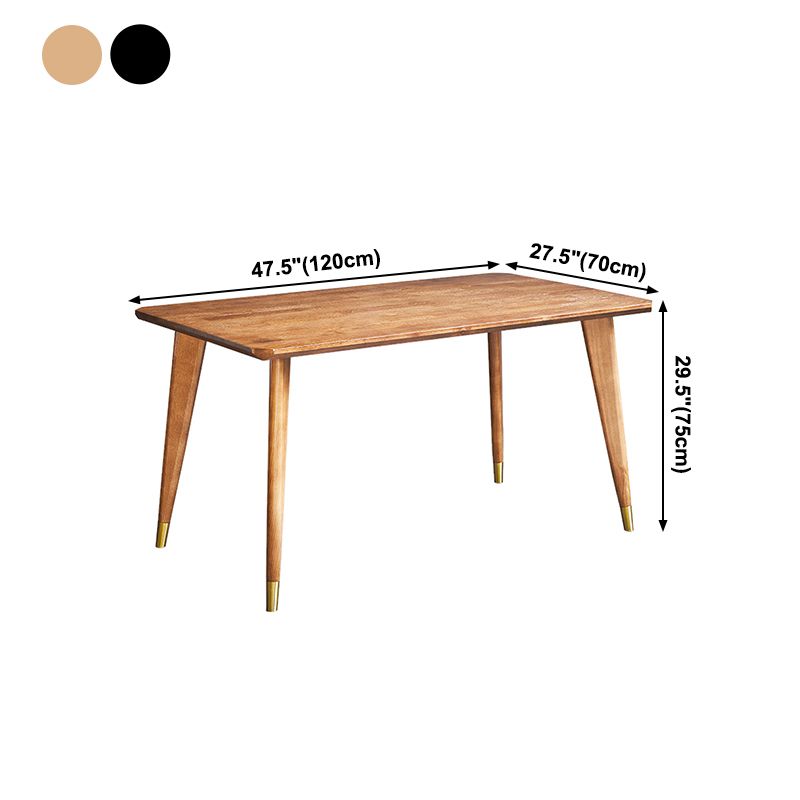 Traditional Luxury Dining Table Rectangle Solid Wood Dining Table with 4 Legs for Home
