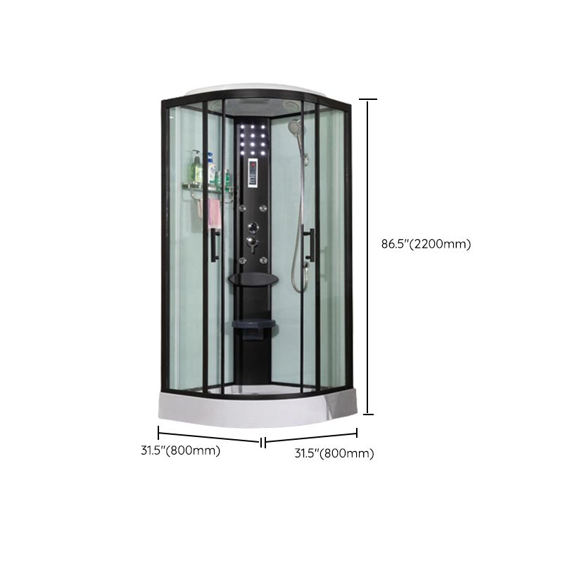 Tempered Easy Clean Glass Glass Tub & Shower Kit Double Sliding Shower Stall