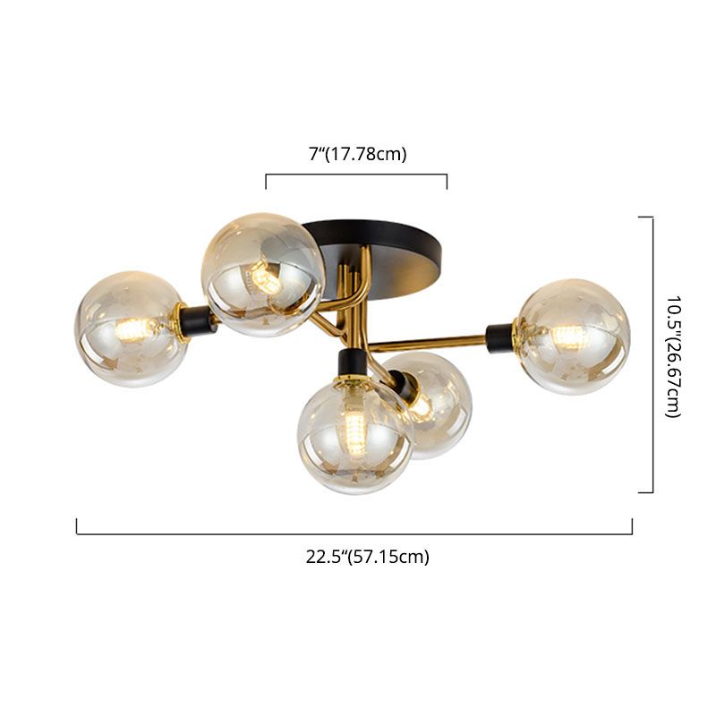 Nordic Luxury Flush Mount Illuminazione Illuminazione Creative Round Flush Mount Plafoniera per Camera da letto