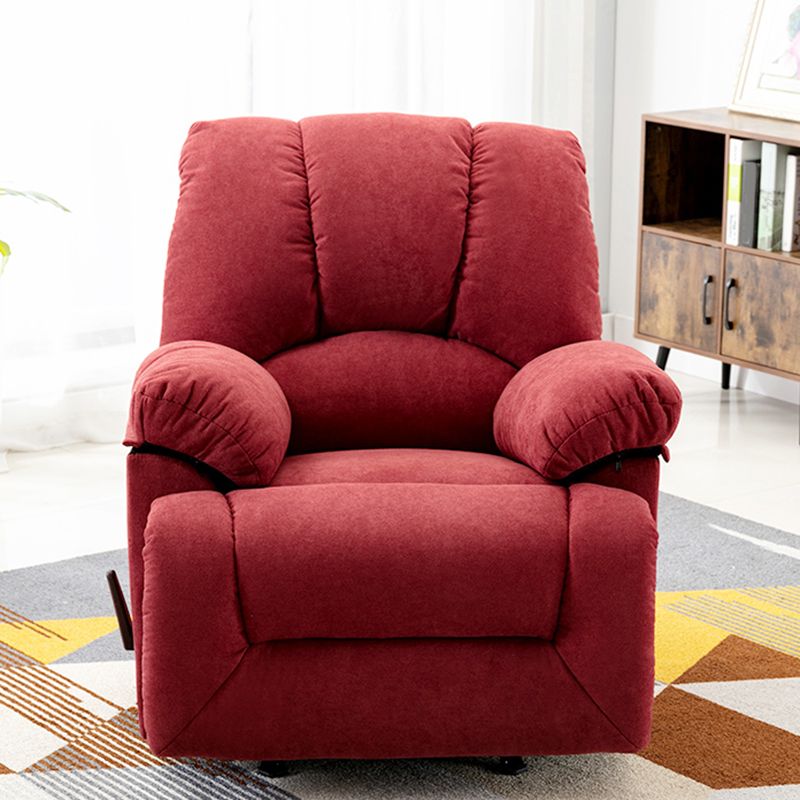 Contemporary Cotton Reclining Chair Solid Color Chair with Independent Foot