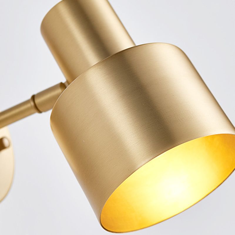 Single Modernism Golden Wall Mounted Sconce Metallic Wall Light for Living Room