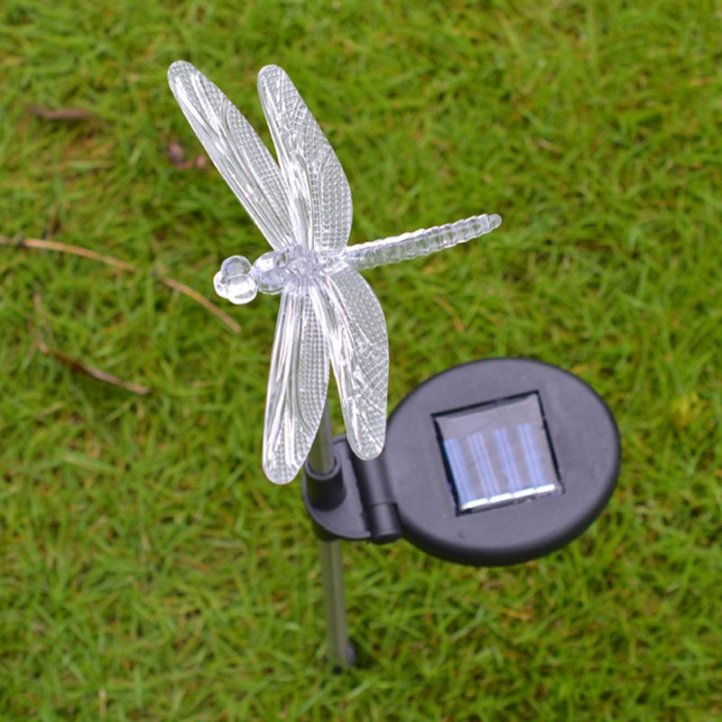 White Bird Shaped LED Lawn Lighting Decorative Plastic Solar Stake Light for Pathway