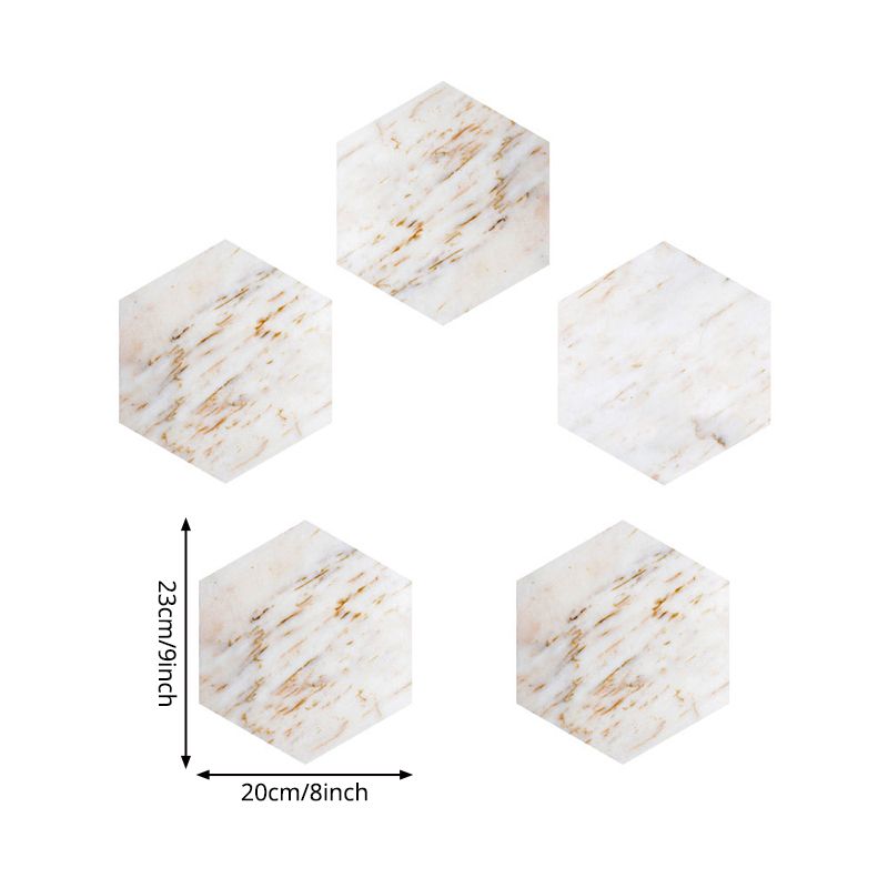 Pick Up Sticks Marble Wallpaper Panel 9' L x 8" W Minimalist Wall Covering in White