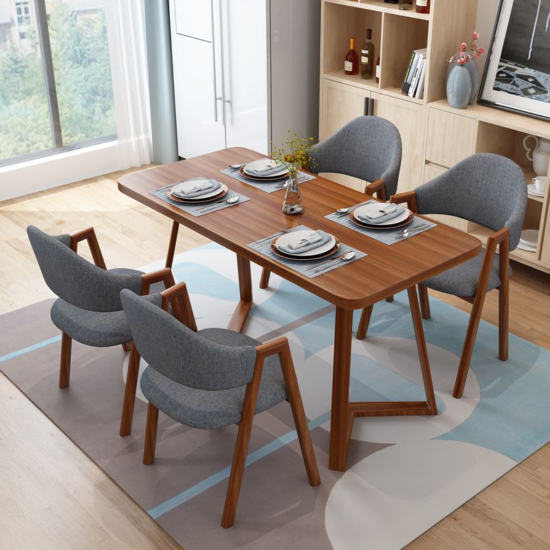 Modern 1/4/5/7 Pieces Dining Set Rectangle Wood Dining Table for Dining Room