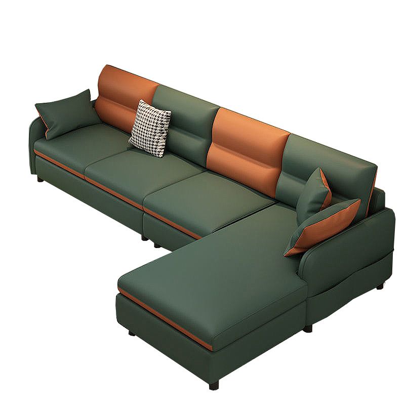 Salon coussin canapé arrière contemporain résistant aux taches en cuir en cuir