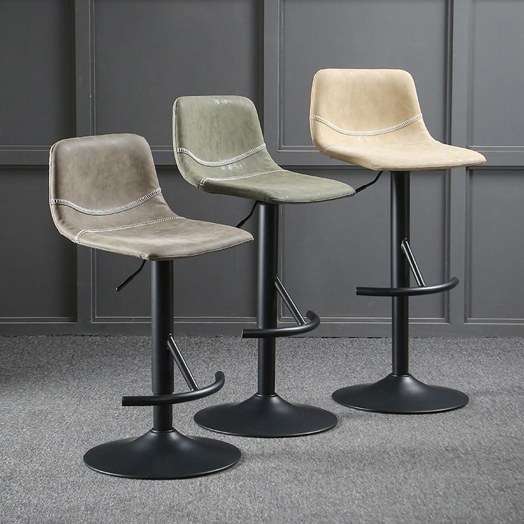 Modern Metal Dining Kitchen Room Armless Stool Low Back Bar Stool