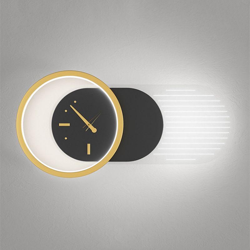 1 Light Geometric Wall Mount Light Contemporary Metal Wall Lamp for Bedroom