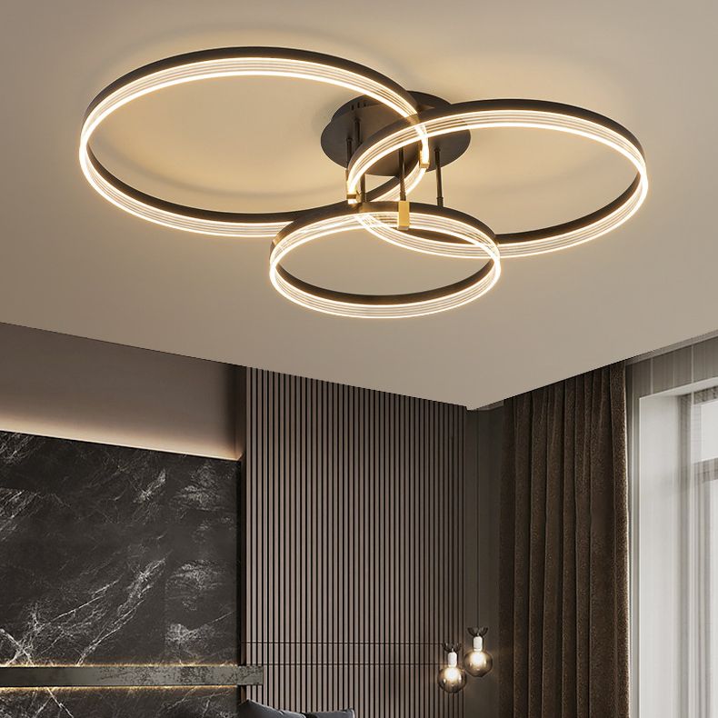 Modern Ceiling Lamp Circle LED Flush Mount Light Fixture for Bedroom