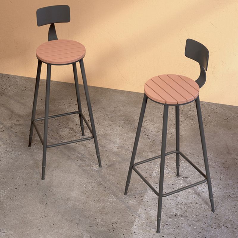 Metal Indoor/ Outdoor Counter Stools Modern Round Armless Bar Stool