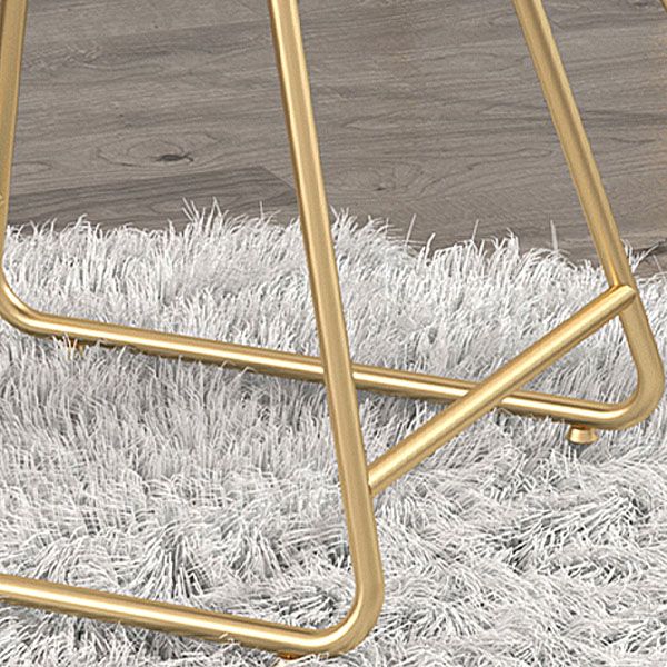 Armless Open Back Dining Chair Nordic Style Metal Dining Room Chair for Home Use