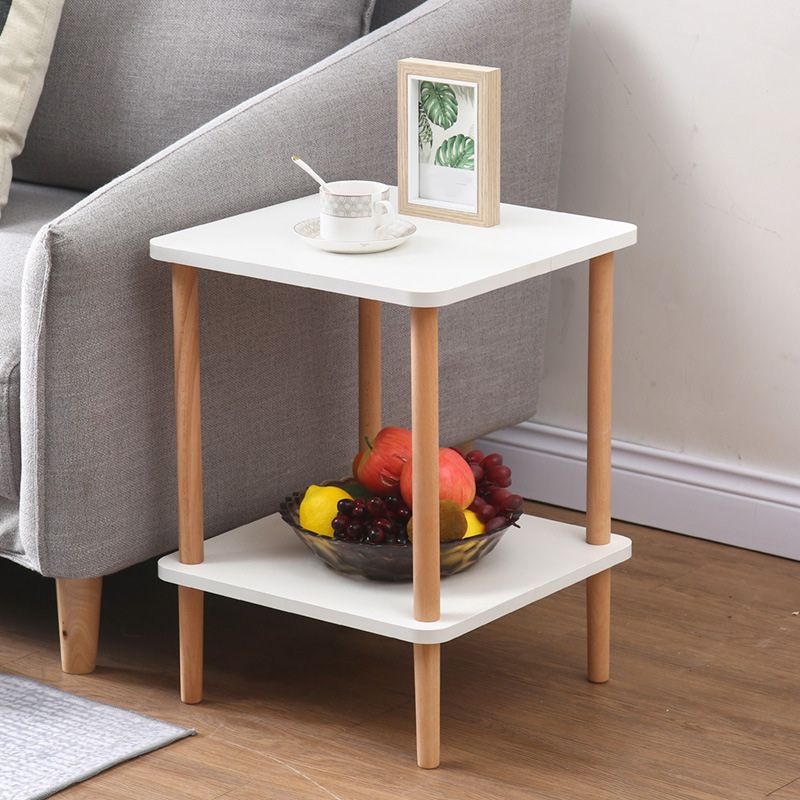 20.87" Tall Contemporary Style Side End Table Wooden 4 Legs Sofa Side Accent Table