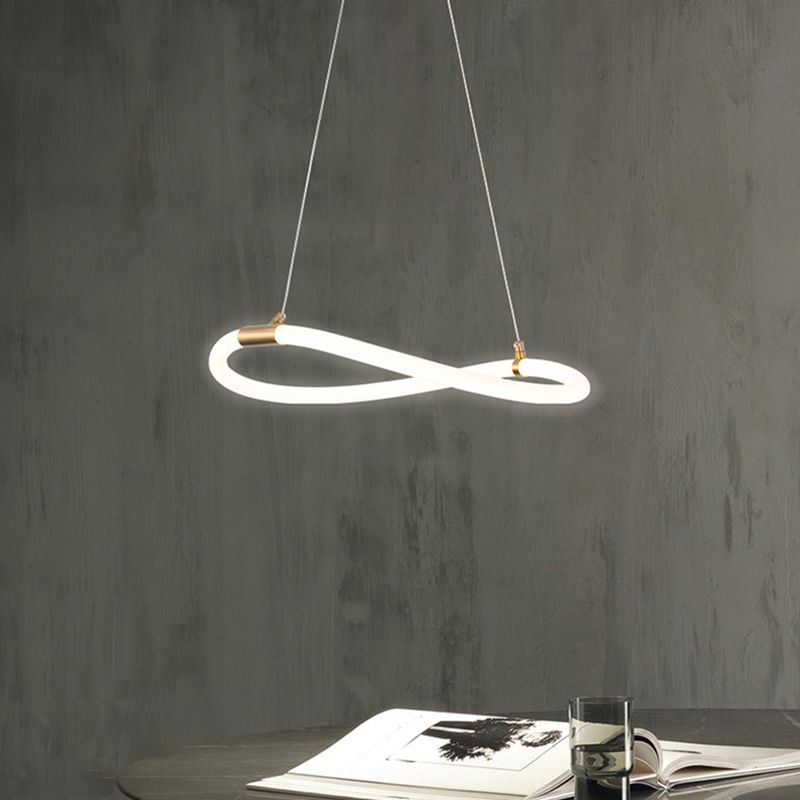 Simple Style Chandelier Gold Led Hanging Light for Bedroom Dining Room