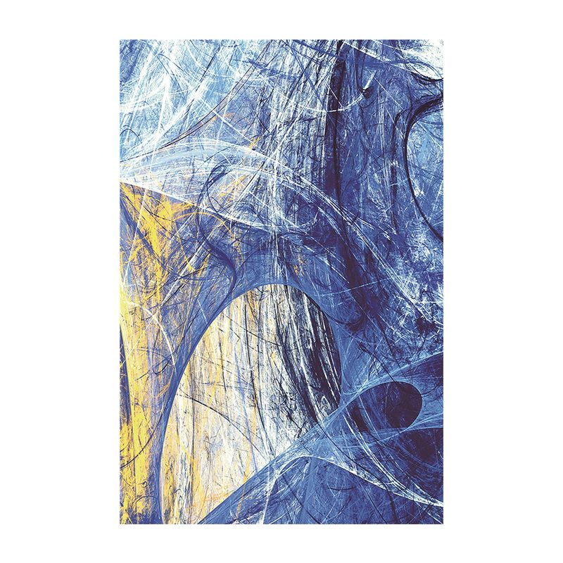 Modern Style Canvas Blue Abstract Pattern Wall Art Decor, Multiple Sizes Options
