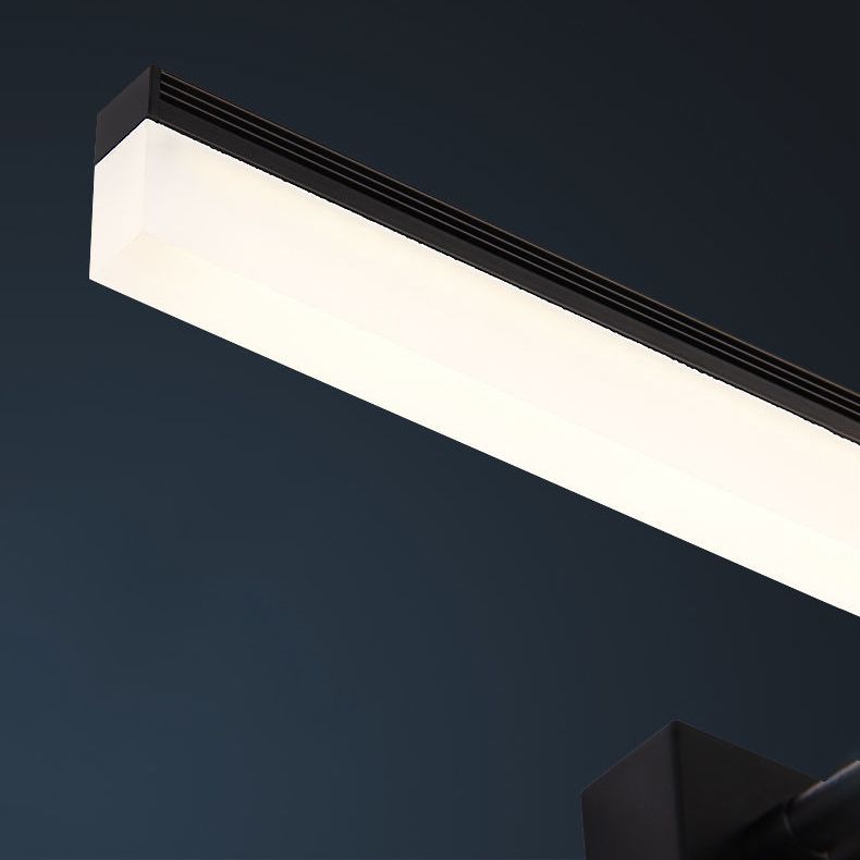 Metal Swing Arm Wall Sconce in Modern Style Linear Shade LED Mirror Wall Lighting
