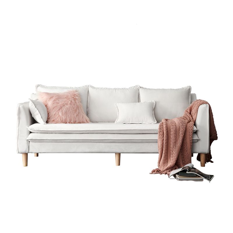 30.3" H 3-seater Square Arm Sofa with Pillows for Living Room