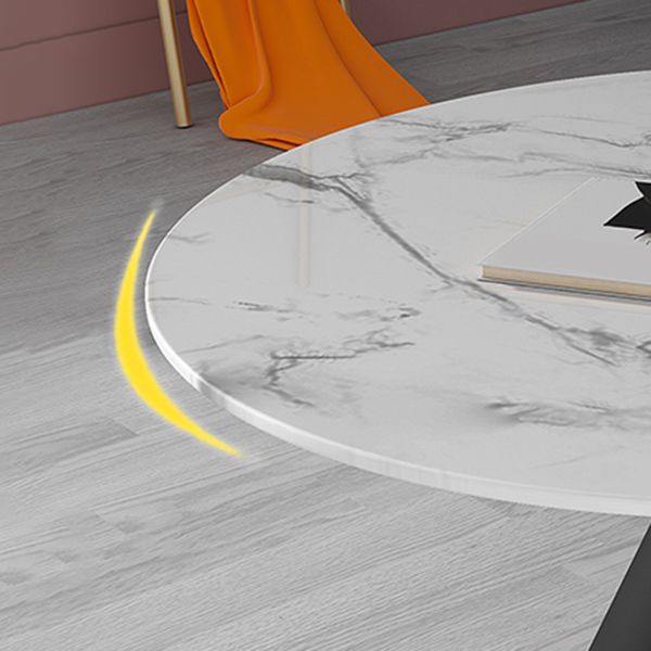 Black and White Dining Table Traditional Luxury Stone and Metal Dining Room Collection