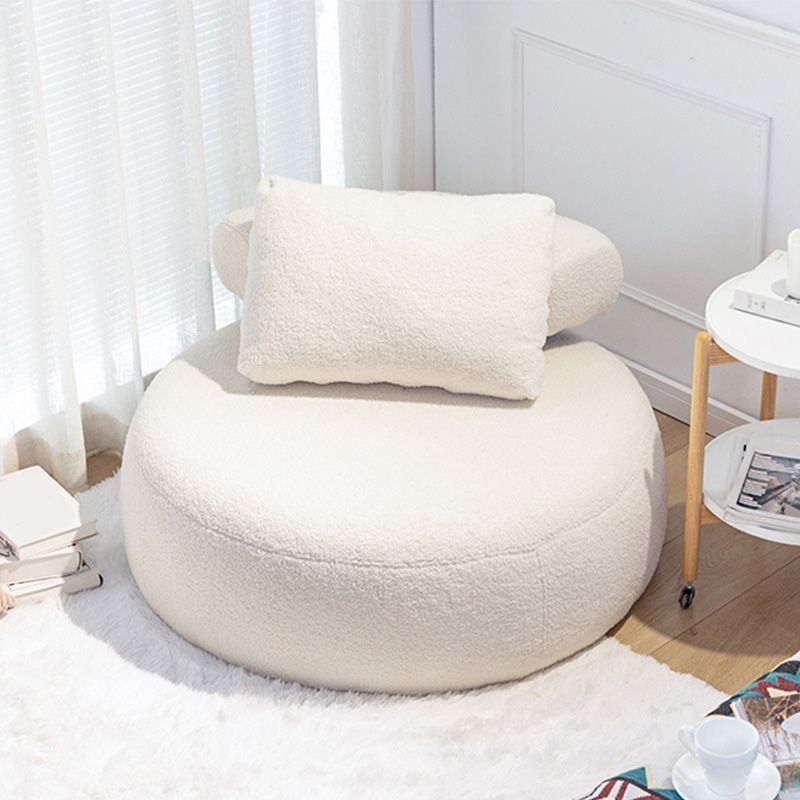 Contemporary Fixed Back Lounge Chair Bedroom Solid Color Lounge Chair