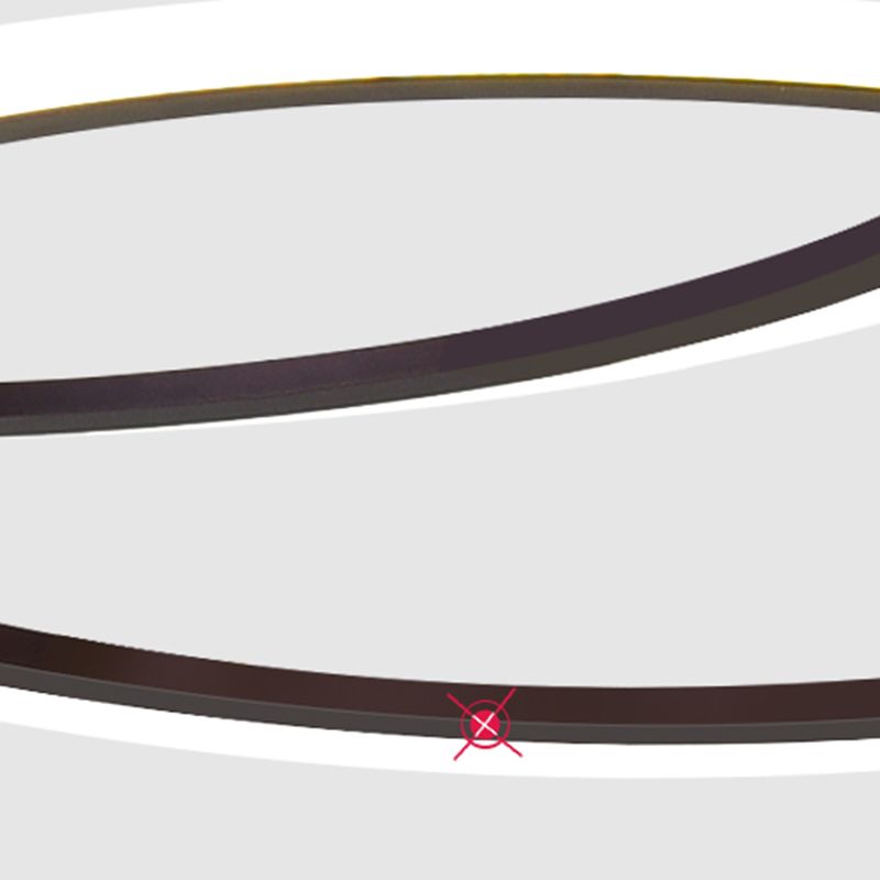 Múltiples anillos accesorios de iluminación de lámparas de araña de araña modernas para comedor