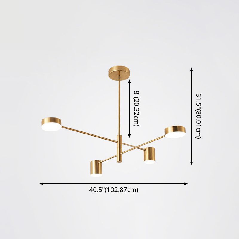 Starburst Ceiling Chandelier Contemporary Metal Hanging Ceiling Light for Living Room