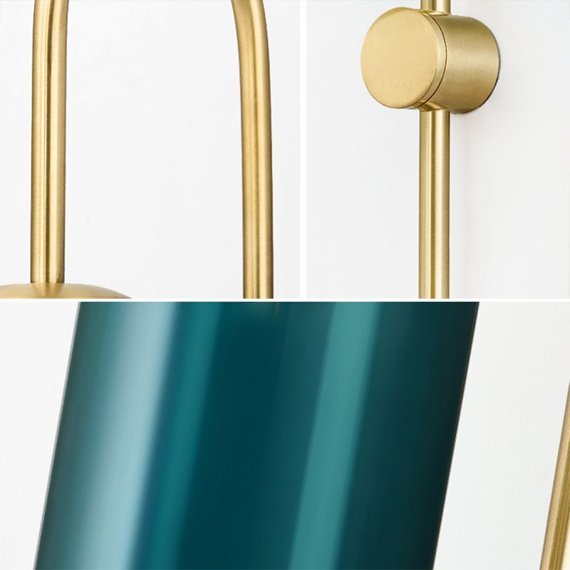 Gooseneck Wall Lighting Fixture Modern Style Glass Wall Light Sconce for Living Room