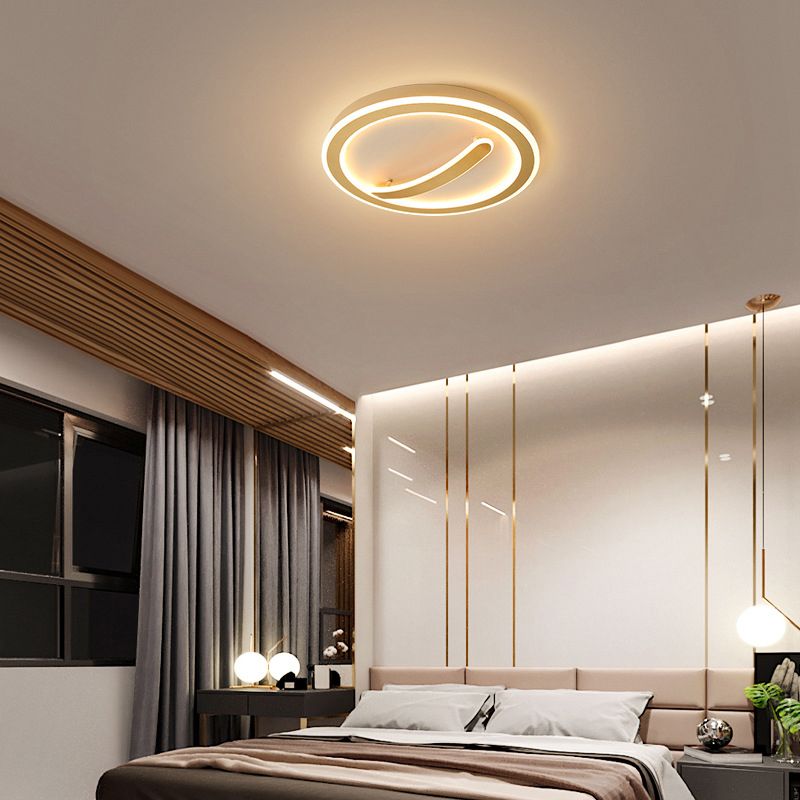 18"/20,5" breed rond plafondmontage armatuur eenvoudig acryl goud/zwart en wit LED inbouwlicht, warm/wit licht/afstandsbediening traploos dimmen