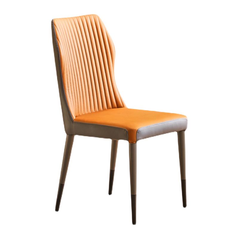 Glam Style Armless Chair Wood Wingback Parsons Chair for Kitchen 16.9"x18.8"x35.8"