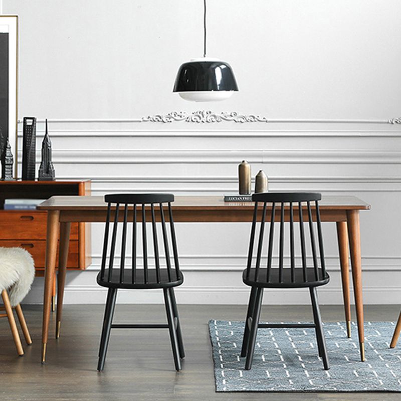Luxury Pine Wood Table for Restaurant Rectangle Dining Table with 4 Legs