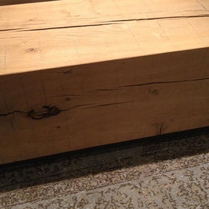 Solid Wood Coffee Table Living Room Scandinavian Coffee Table in Light Wood