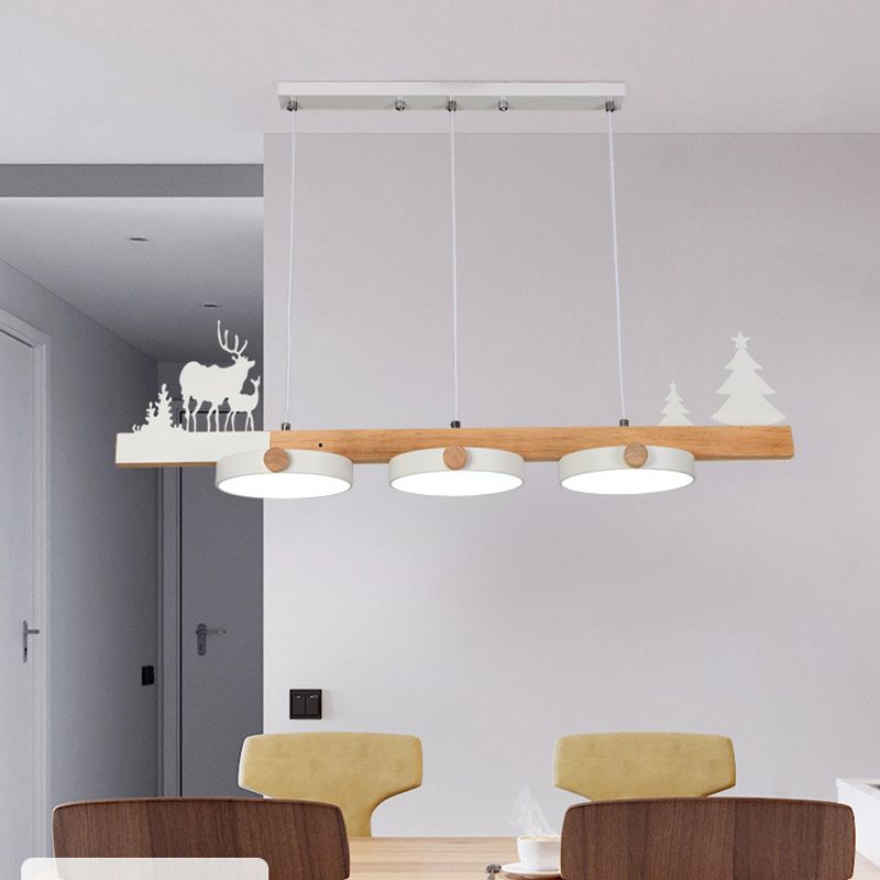 Modern Island Light Colorful Metallic Hanging Lighting Fixture for Dining Room