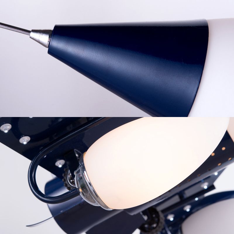 Pendentif avion à air bleu clair de suspension en métal frais pour chambre de garçons