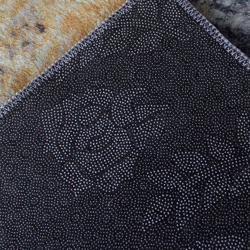 Simplicity Living Room Rug Multi Colored Geometric Print Carpet Polyster Non-Slip Machine Washable Indoor Rug