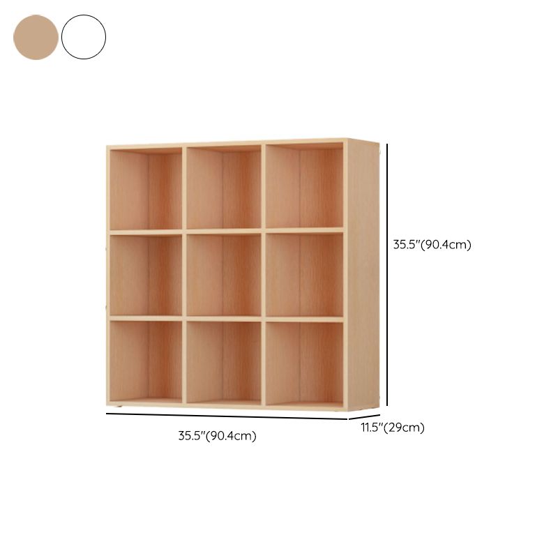 Closed Back Standard Bookcase Contemporary Engineered Wood Bookshelf