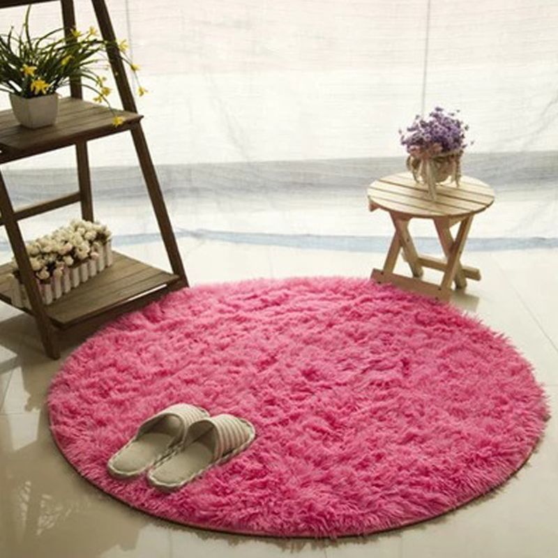 Pretty Minimalistic Rug Multicolor Solid Color Rug Machine Washable Non-Slip Pet-Friendly Rug for Home