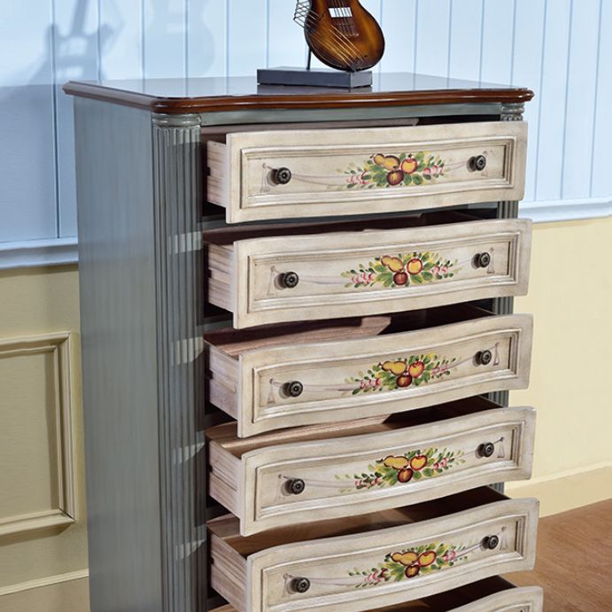Traditional Storage Chest Solid Wood Dresser with 6/4/5 Drawers