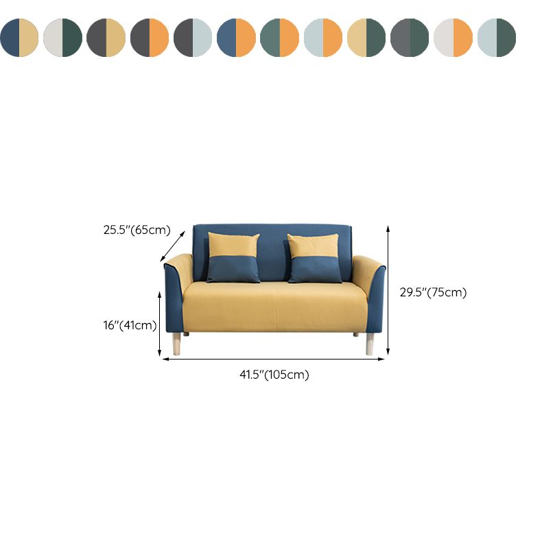 Stain Resistant Standard Sofa Pillows Included Settee with Legs